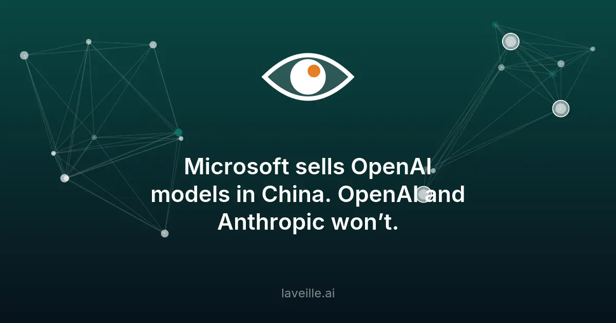 Microsoft seul vendeur d'OpenAI en Chine