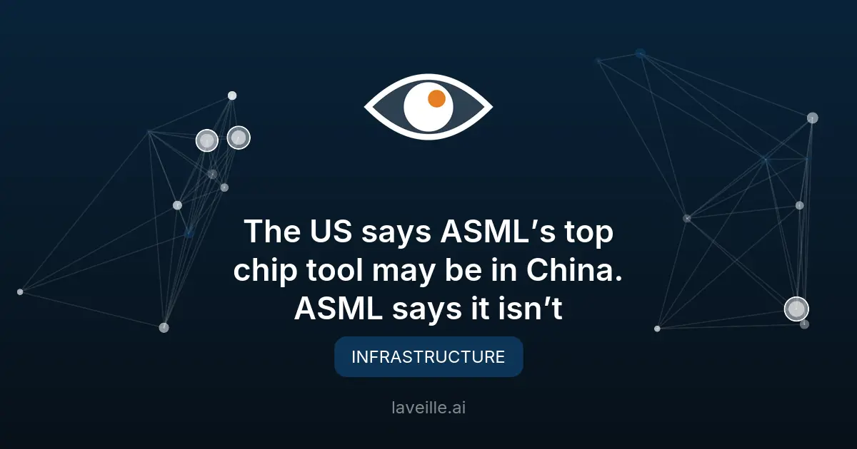 ASML accusée d'avoir envoyé une machine EUV en Chine