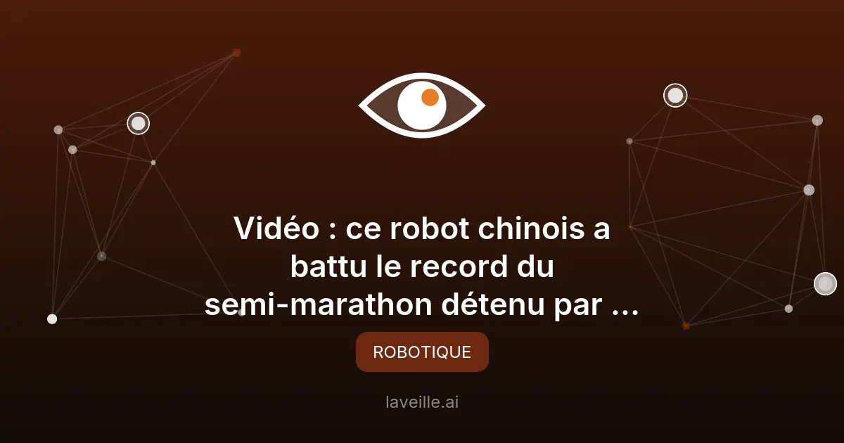 Record battu par un robot chinois au semi-marathon