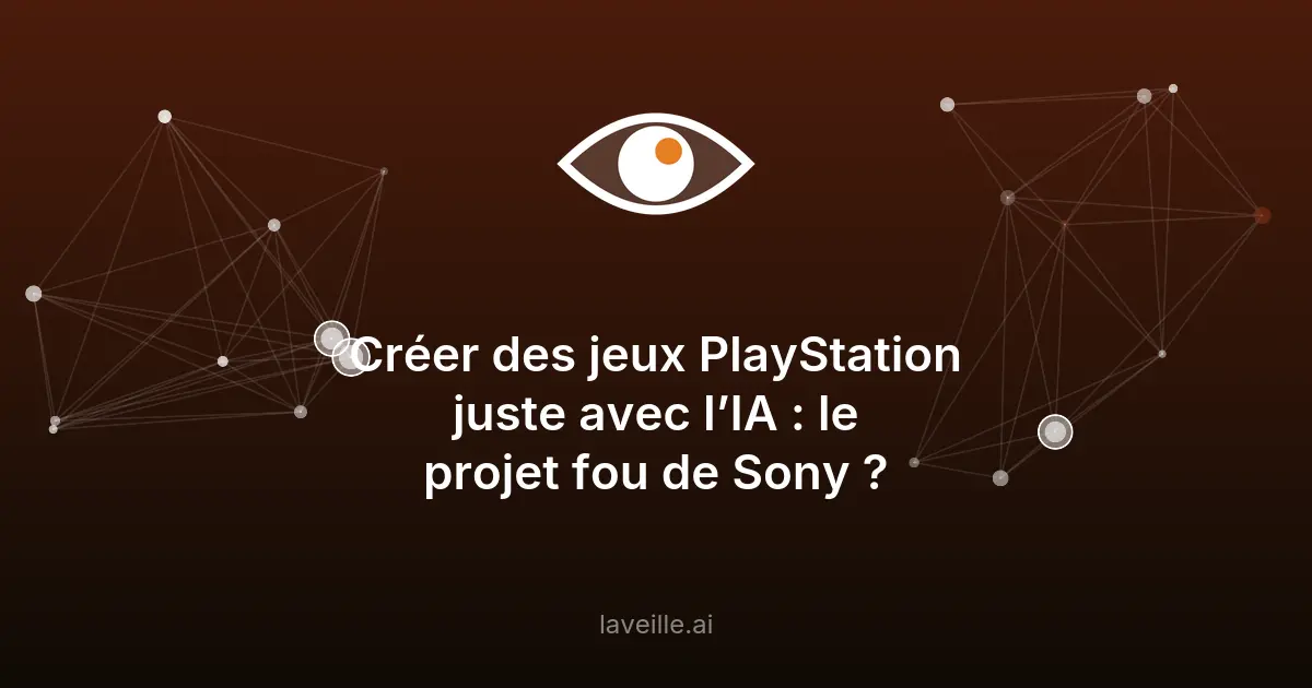 Sony utilise l'IA pour développer ses jeux PlayStation