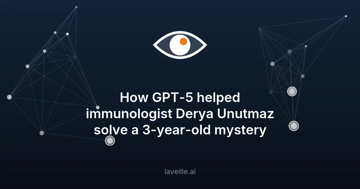 GPT-5 aide un immunologiste à percer une énigme cellulaire vieille de 3 ans