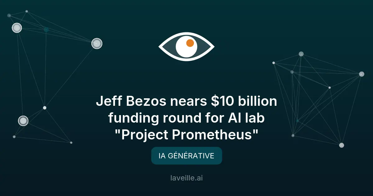 Bezos lève 10 milliards pour son labo d'IA Prometheus