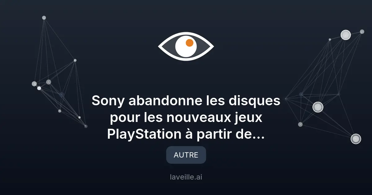 Sony abandonne les jeux physiques PlayStation en 2028
