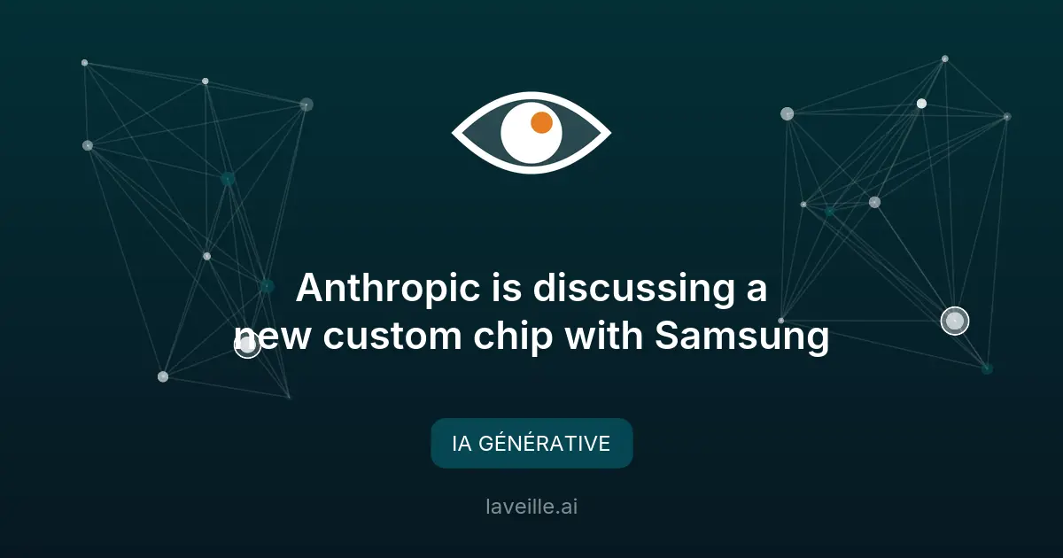 Anthropic discute d'une puce IA personnalisée avec Samsung