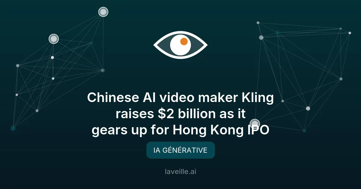 Kling lève 2 milliards de dollars pour son IA vidéo