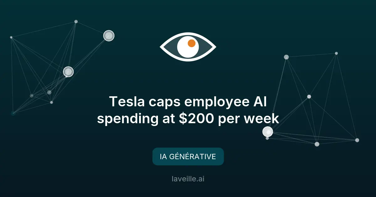 Tesla plafonne les dépenses IA de ses employés à 200 $ par semaine