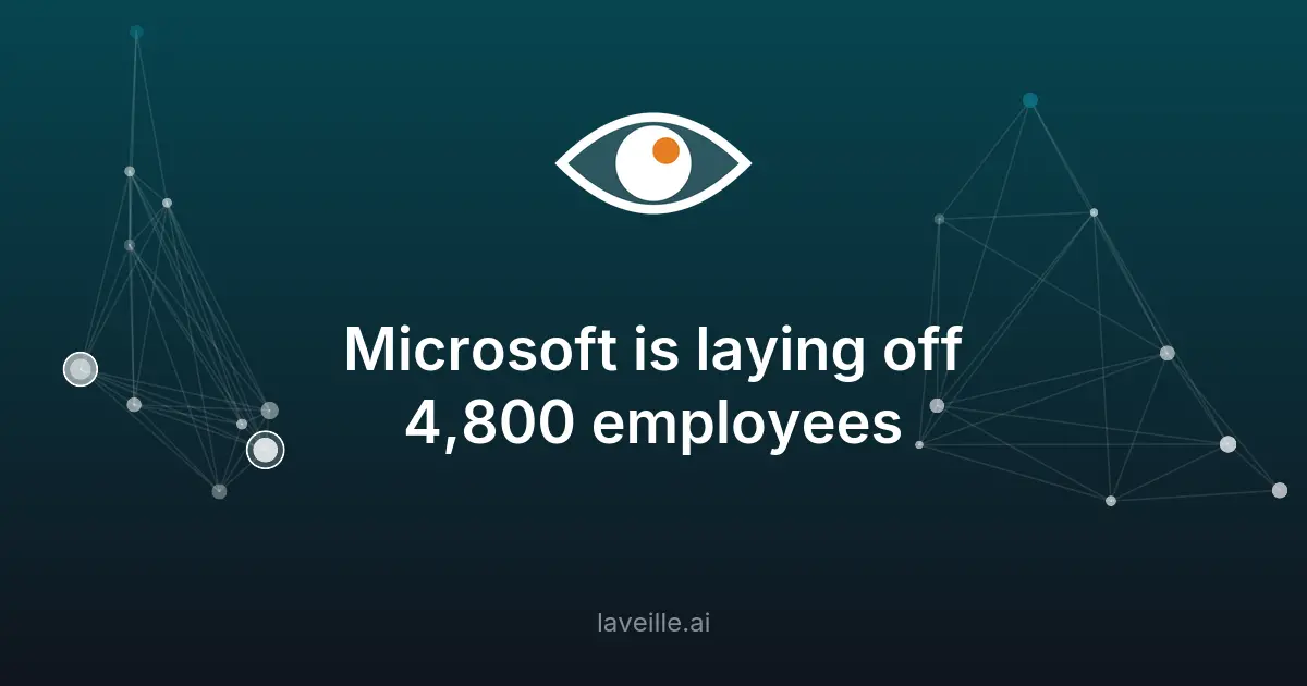 Microsoft licencie 4 800 employés face à l'impact de l'IA
