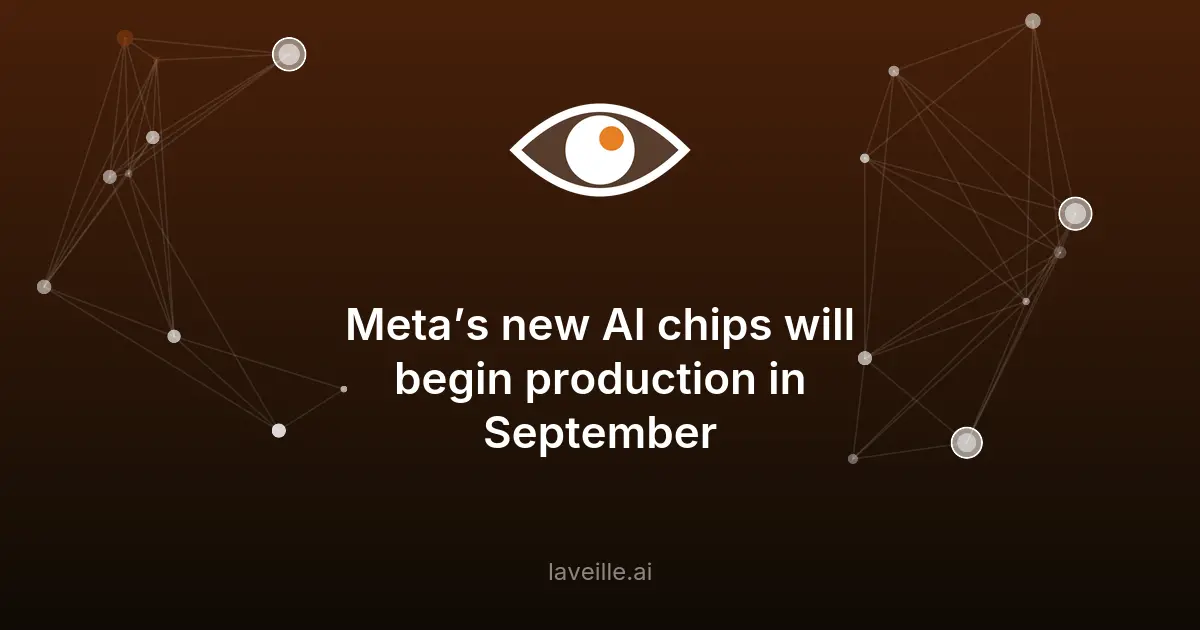 Meta lance ses puces IA MTIA en septembre 2024