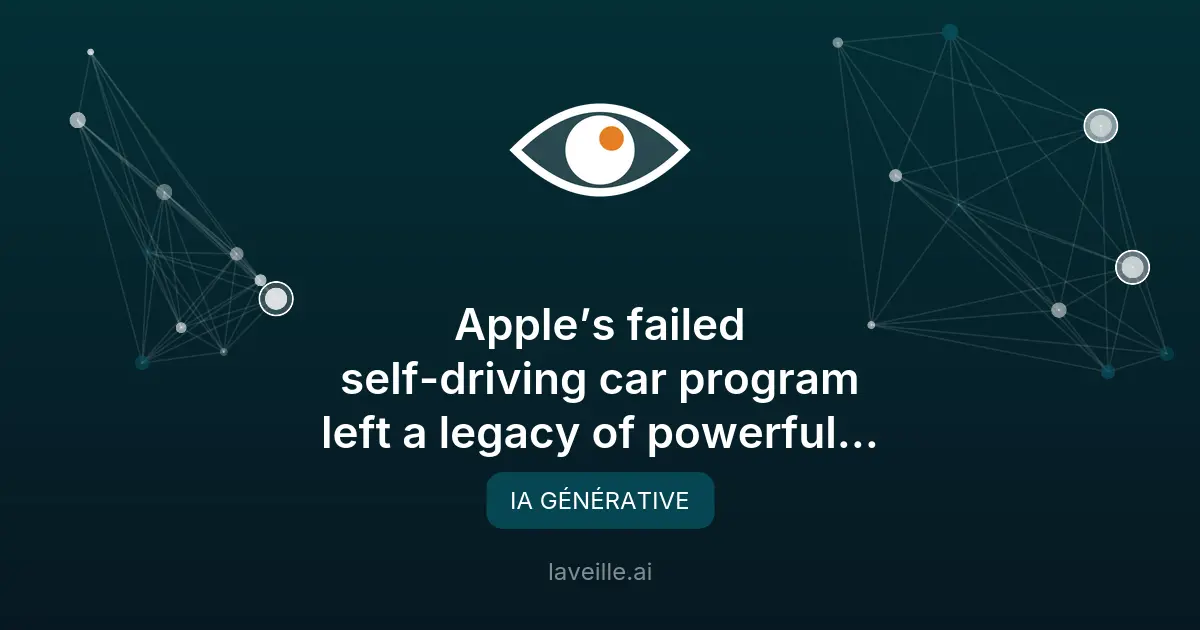 Apple : comment l'échec de la voiture autonome a boosté son IA