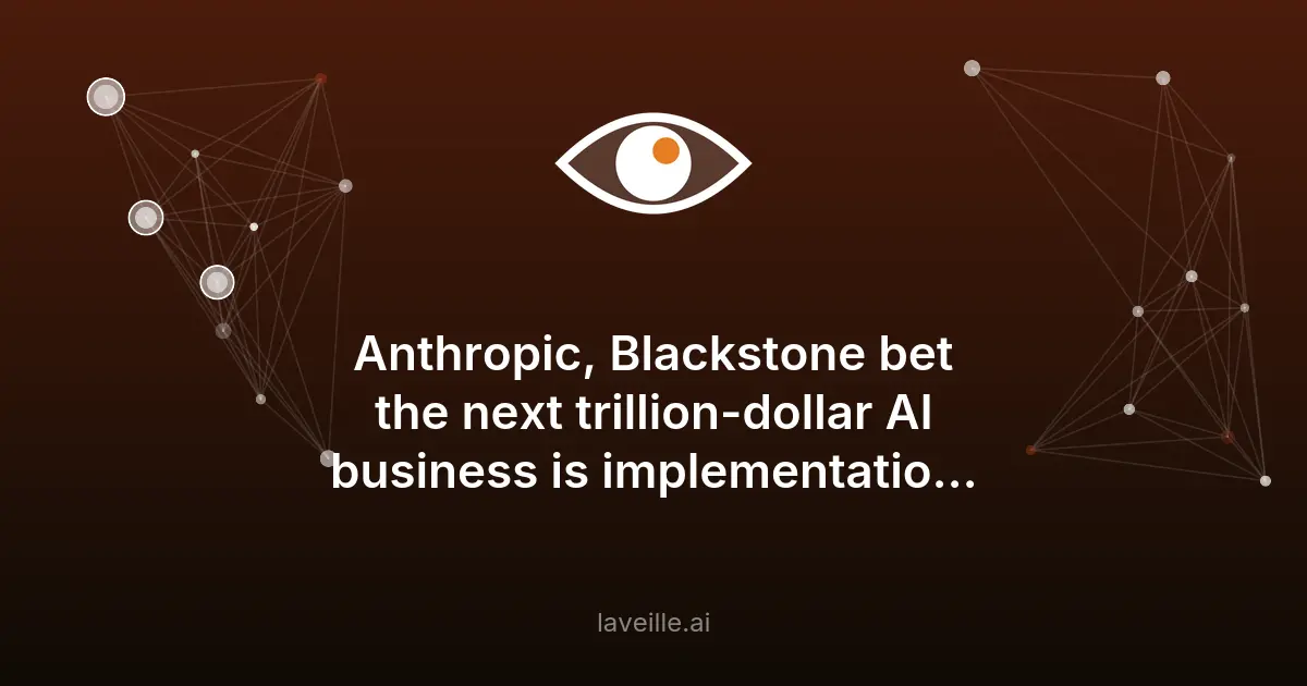 Anthropic et Blackstone parient sur l'implémentation de l'IA plutôt que sur les modèles avec Ode