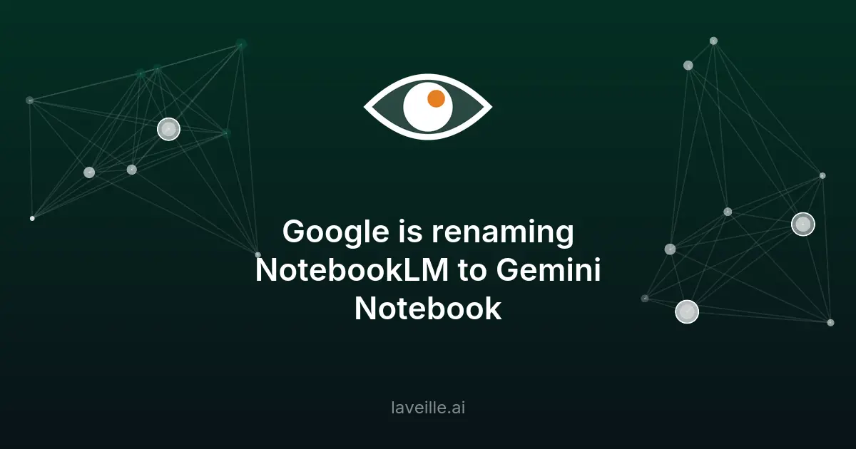 Google renomme NotebookLM en Gemini Notebook