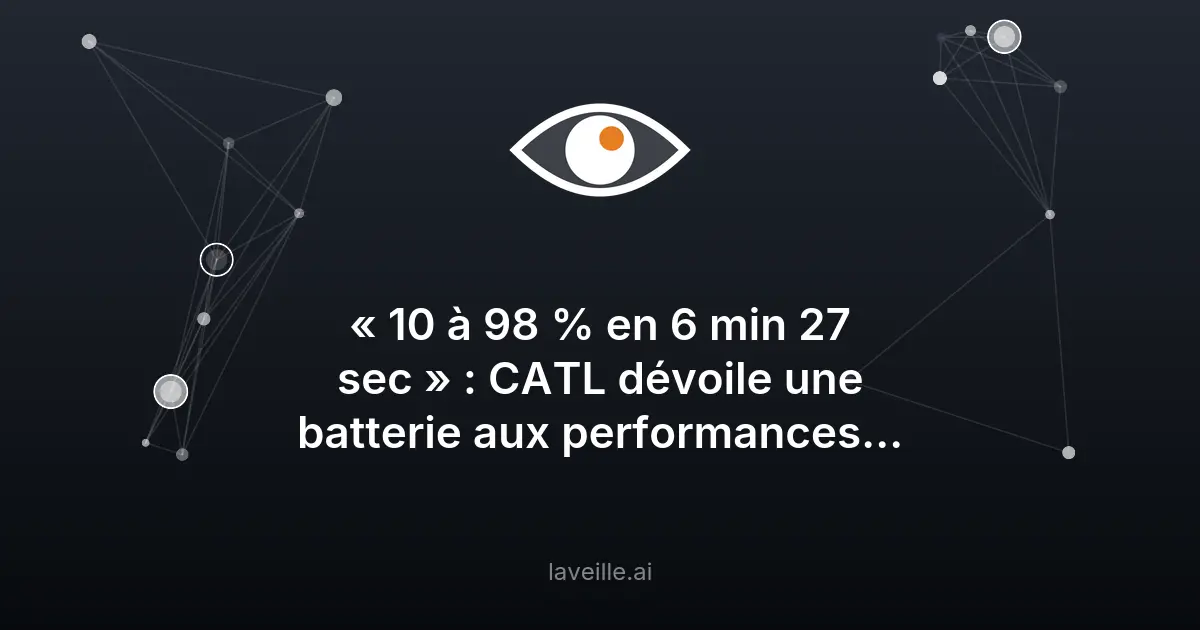 CATL dévoile une batterie ultra-rapide Shenxing