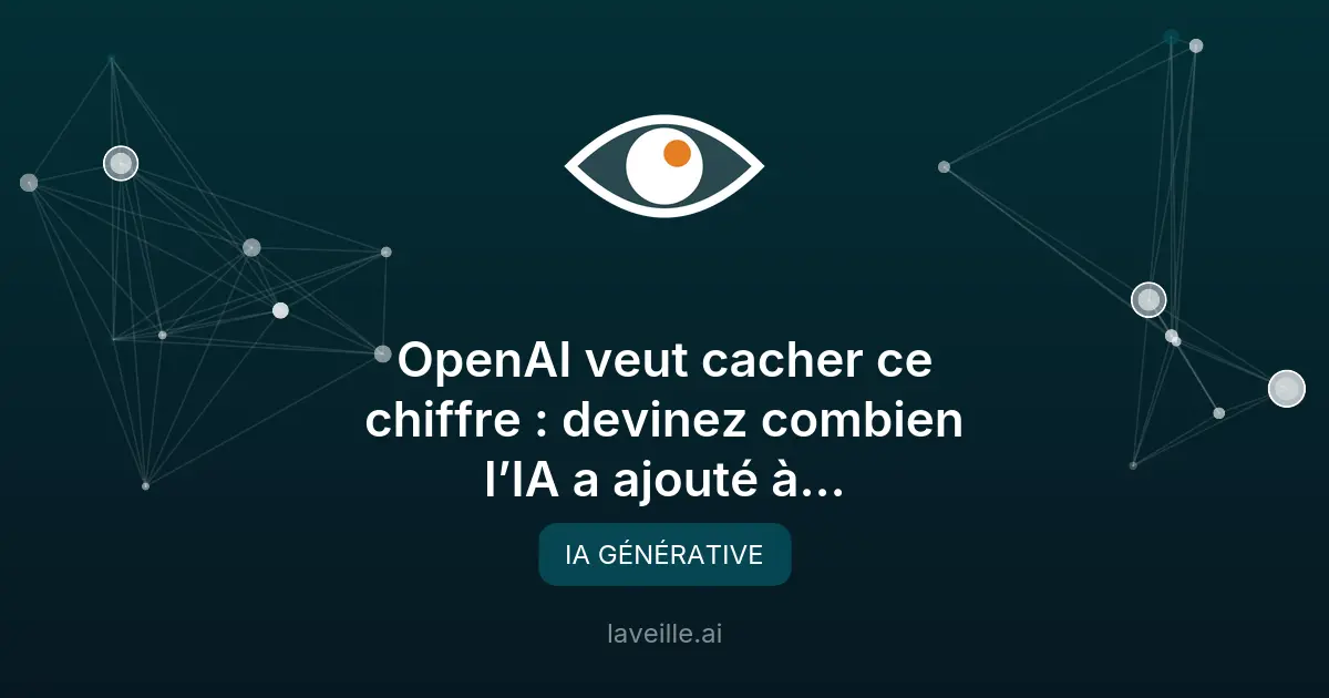 OpenAI cache un chiffre clé sur l'impact économique de l'IA