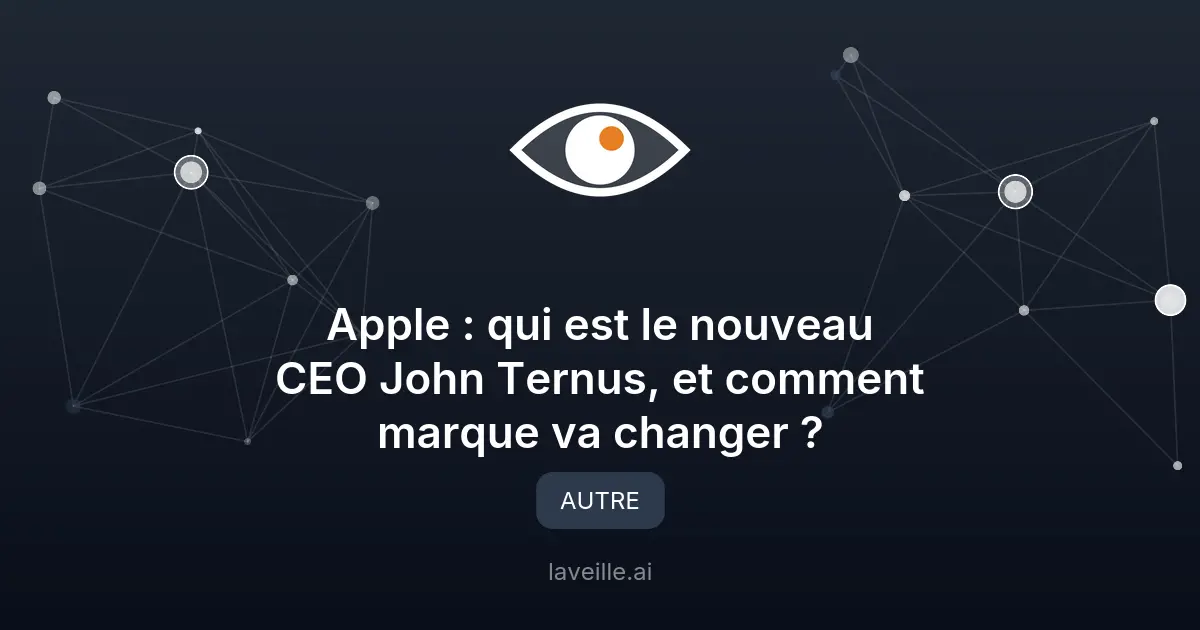 John Ternus : le nouveau CEO d'Apple et son impact
