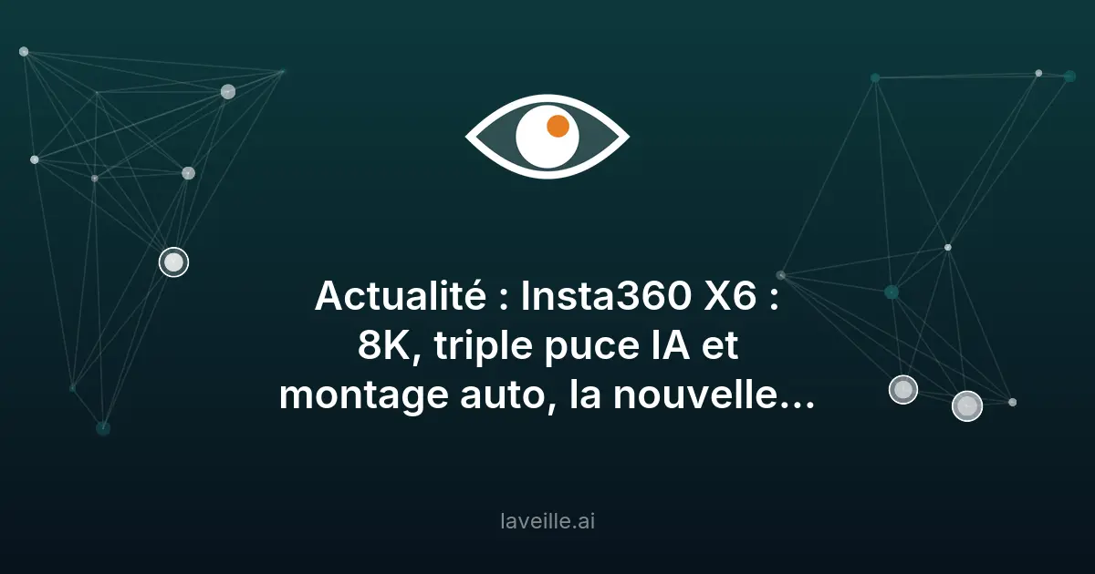Insta360 X6 : la caméra 360° 8K avec triple puce IA