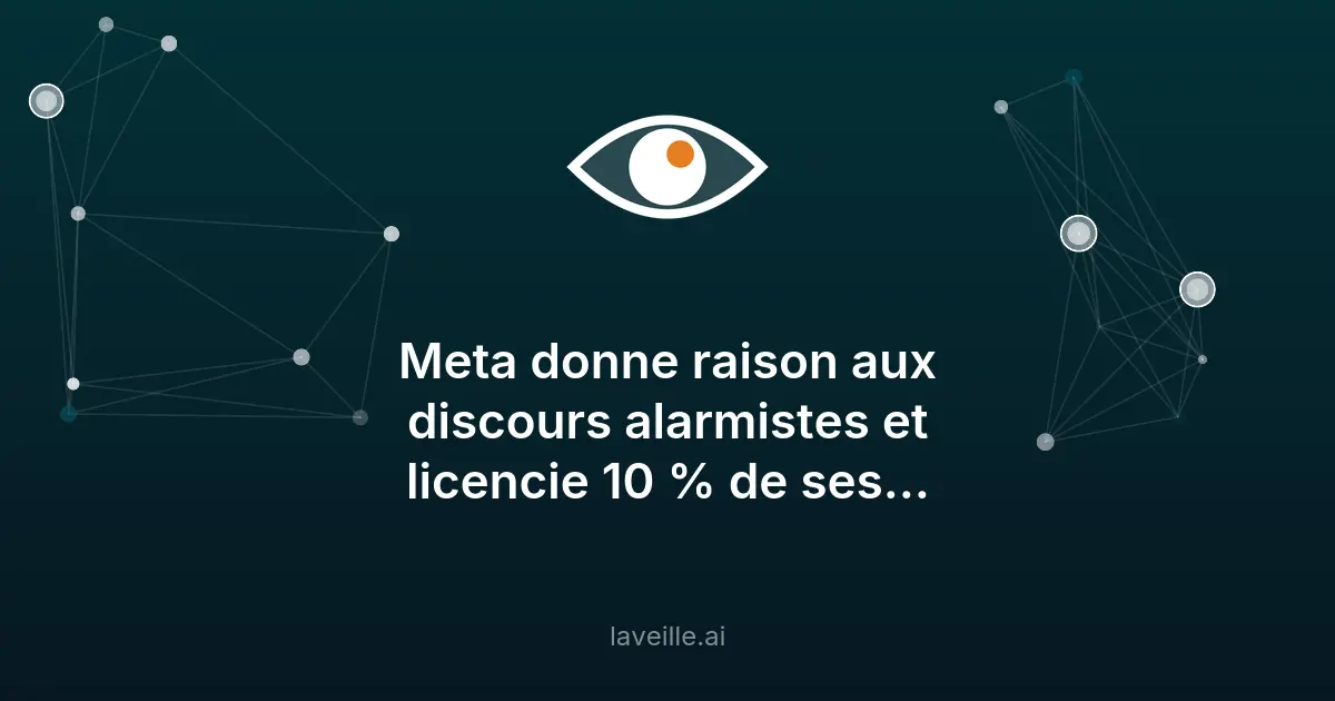 Meta licencie 8 000 employés pour prioriser l'IA