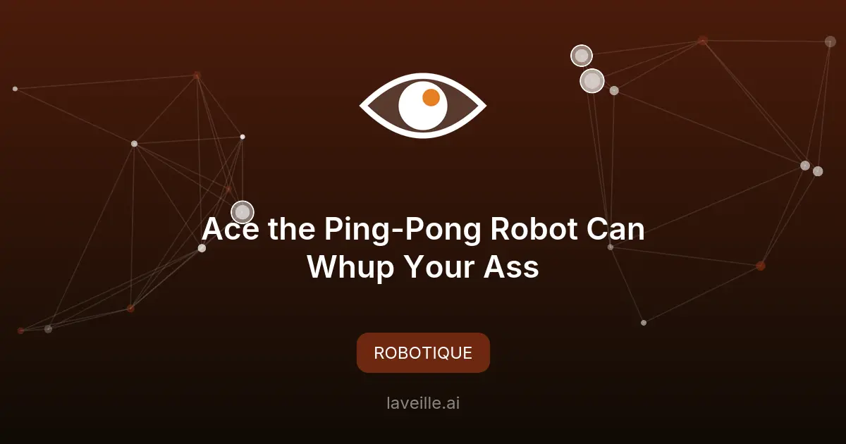 Ace, le robot de Sony AI qui défie les champions de tennis de table