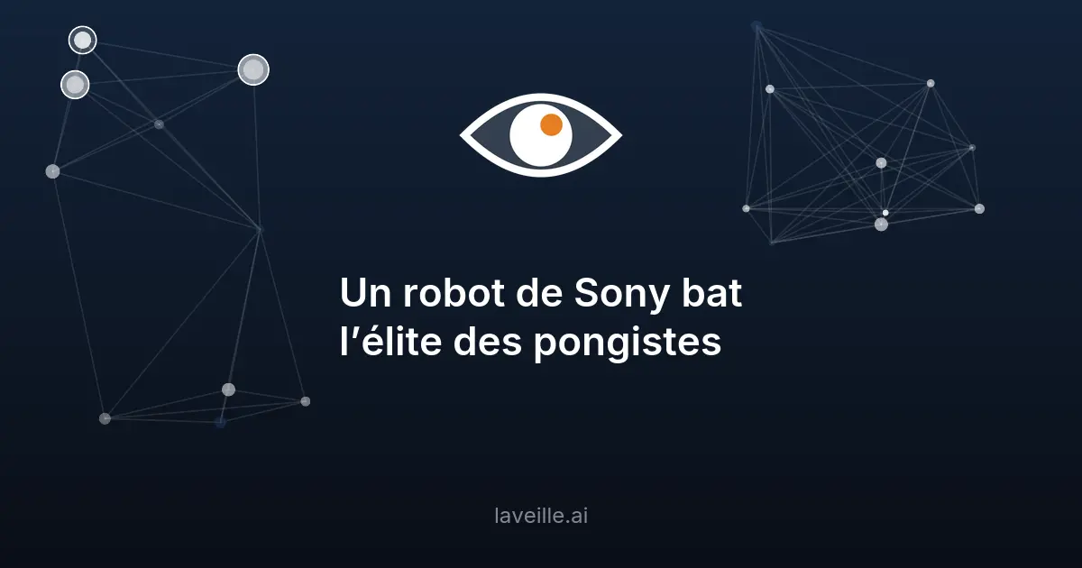 Sony Ace : un robot bat des champions de ping-pong