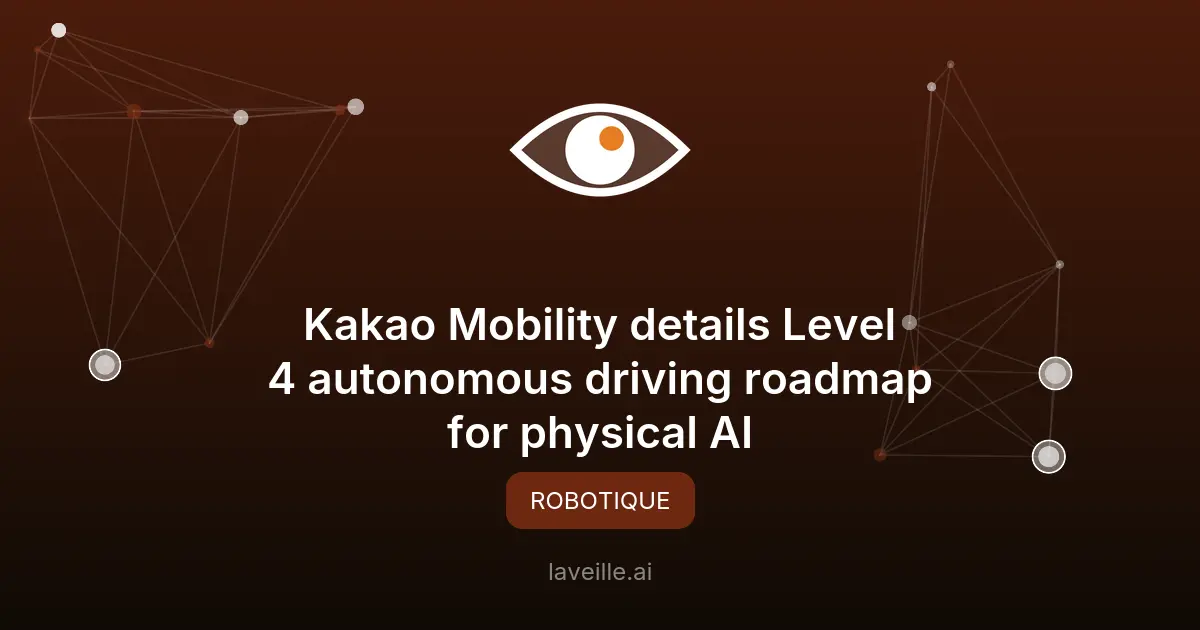 Kakao Mobility dévoile sa stratégie pour la conduite autonome de niveau 4