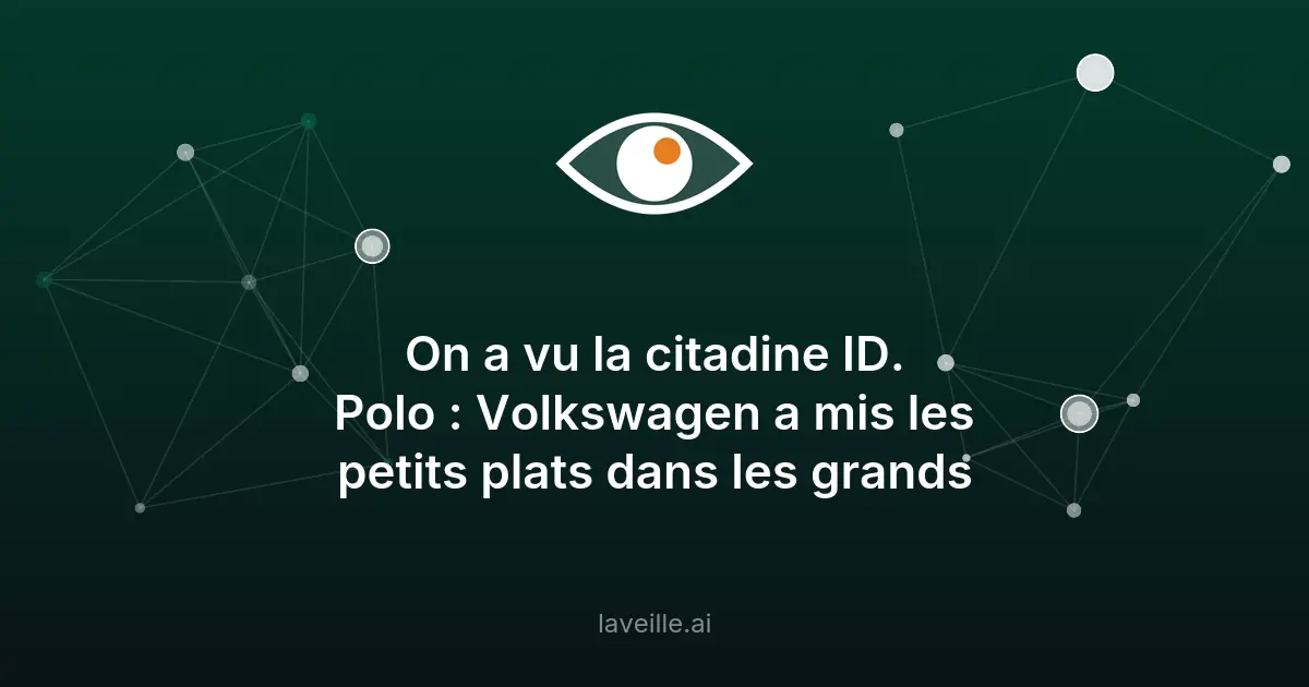 Volkswagen ID. Polo : la citadine électrique abordable