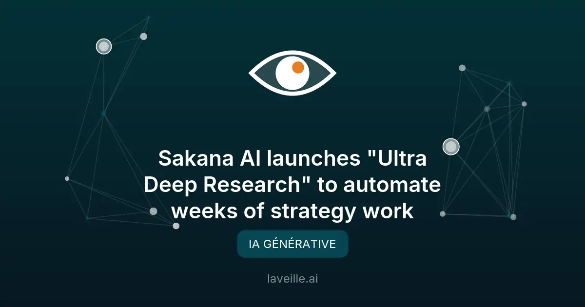Sakana Marlin : l'IA qui révolutionne les analyses stratégiques