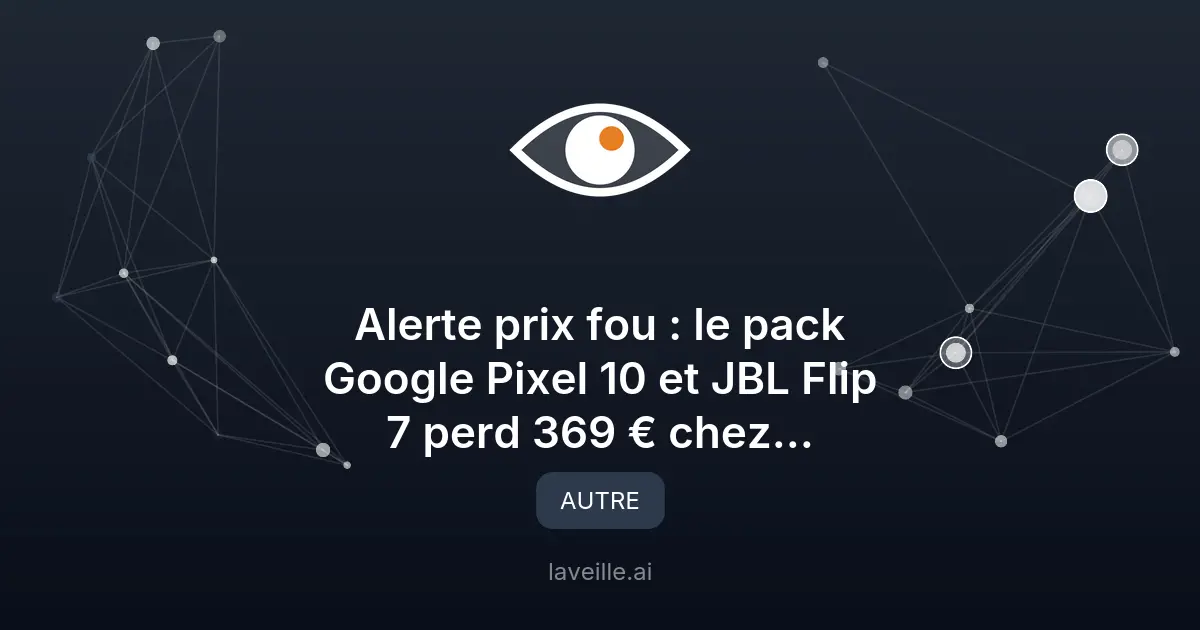 Pack Google Pixel 10 et JBL Flip 7 à -35% chez Darty