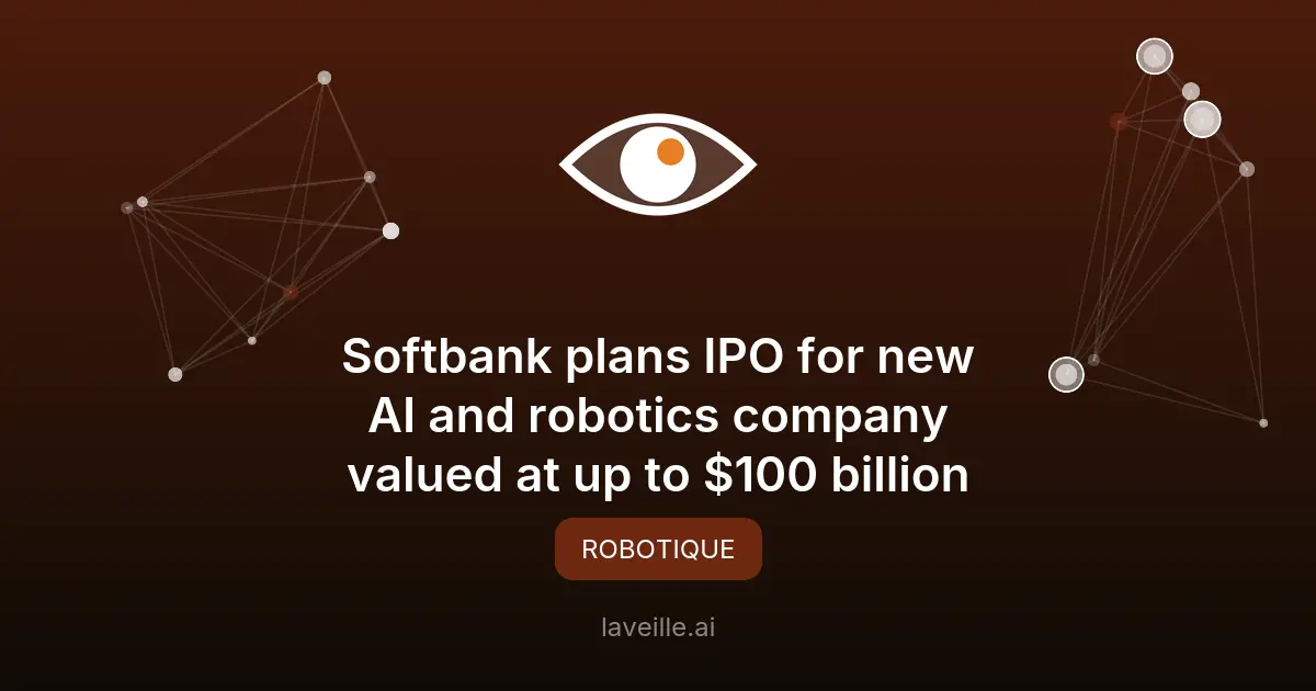 Softbank prévoit une IPO de 100 milliards pour Roze en IA et robotique