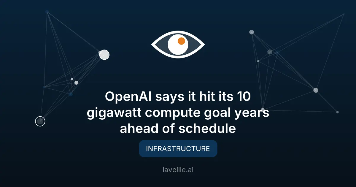 OpenAI atteint 10 gigawatts de capacité de calcul pour l'IA