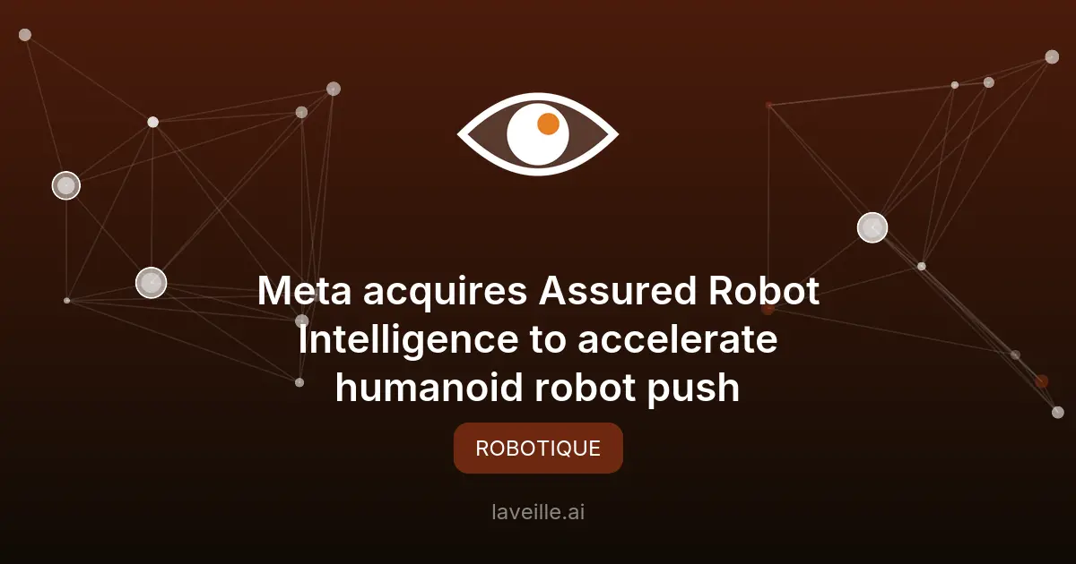 Meta acquiert ARI pour booster les robots humanoïdes