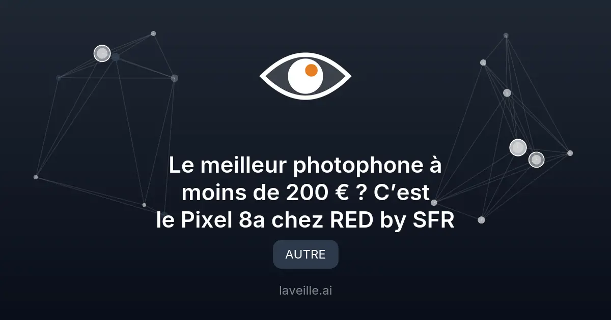 Pixel 8a à 179 € : offre exceptionnelle chez RED by SFR