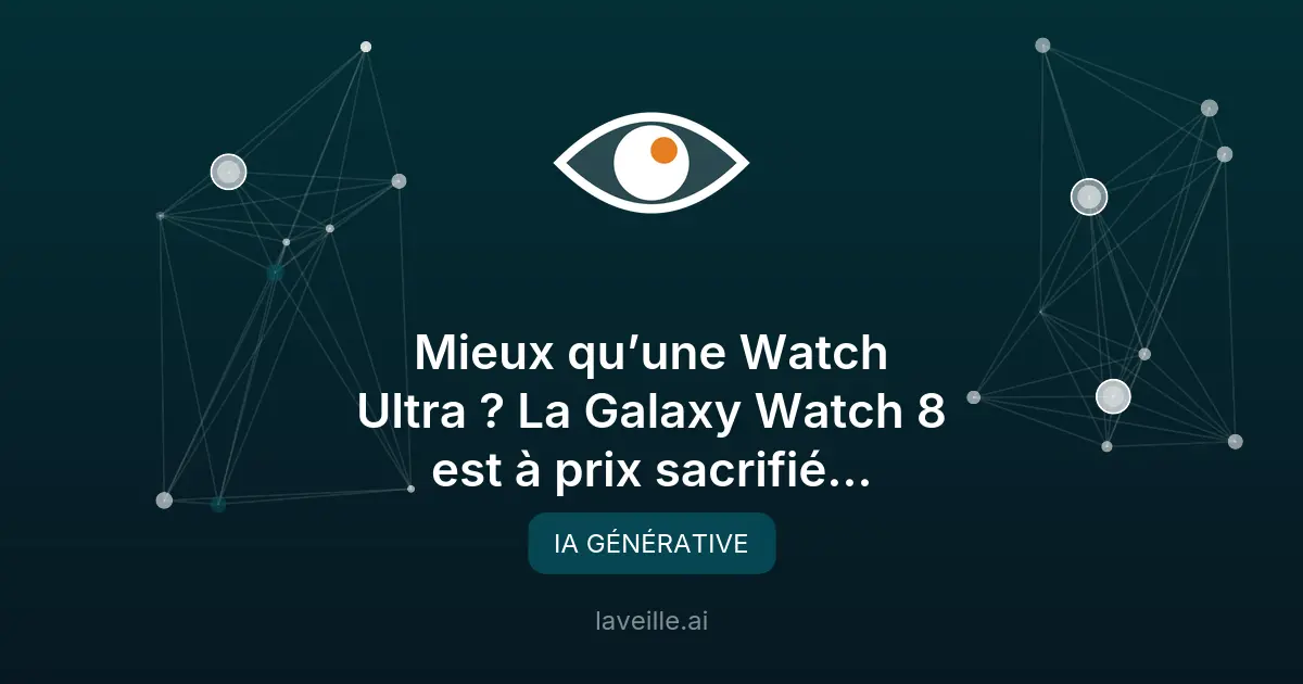 Samsung Galaxy Watch 8 à -40% : une montre IA à prix réduit
