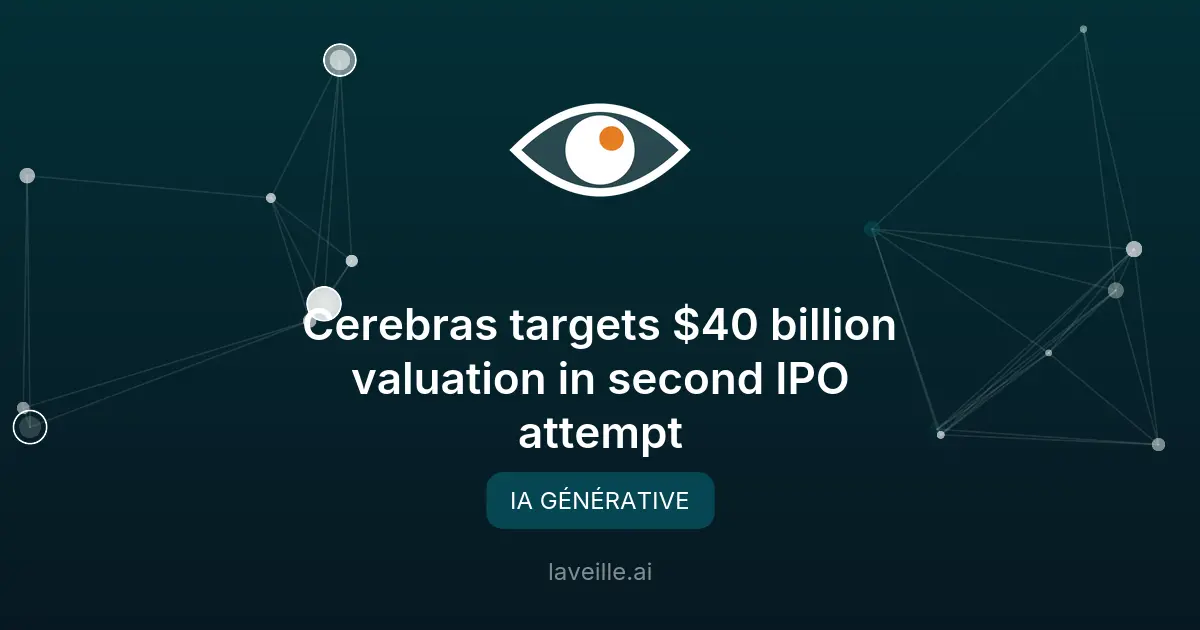 Cerebras vise 40 milliards pour son IPO en puces IA