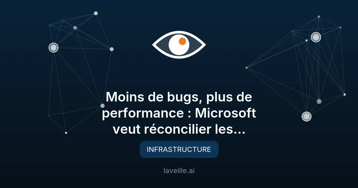 Microsoft améliore Windows pour plus de performance