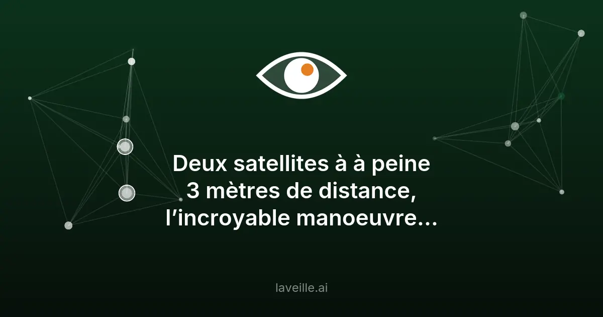 Manœuvre orbitale russe : deux satellites à 3 mètres