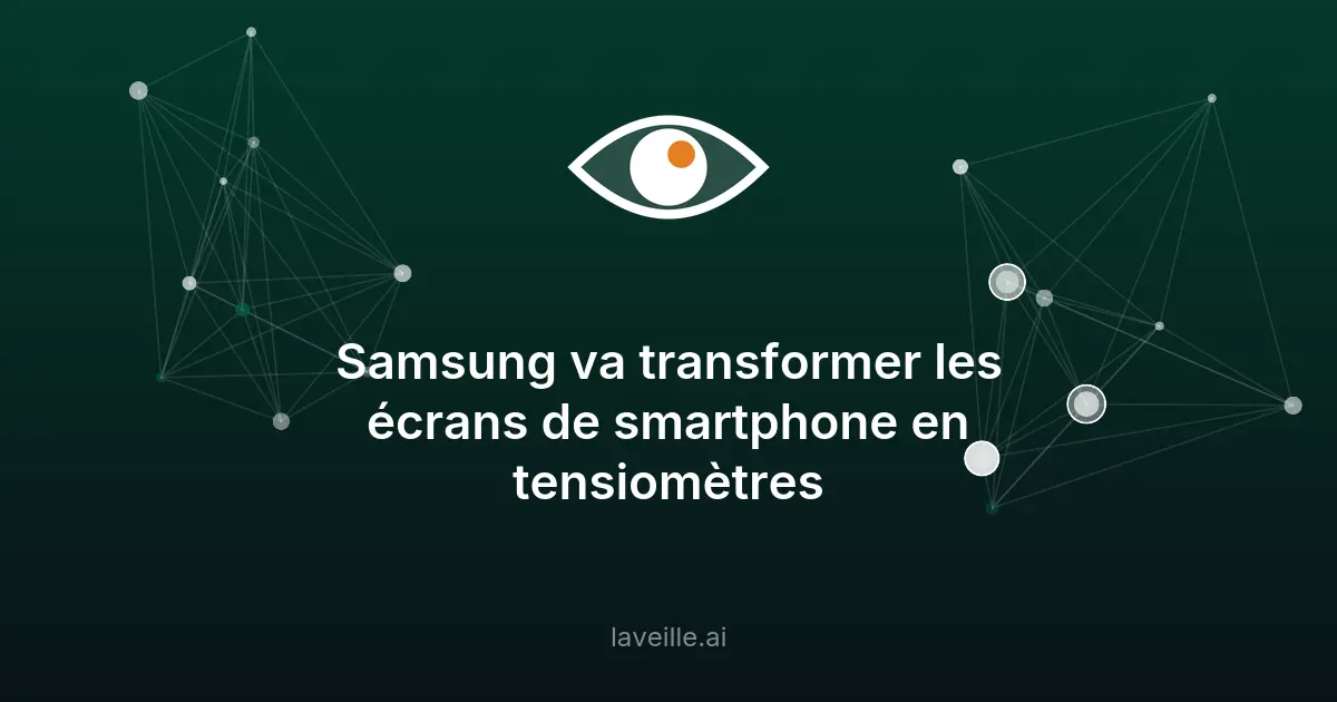 Samsung transforme les écrans de smartphone en tensiomètres