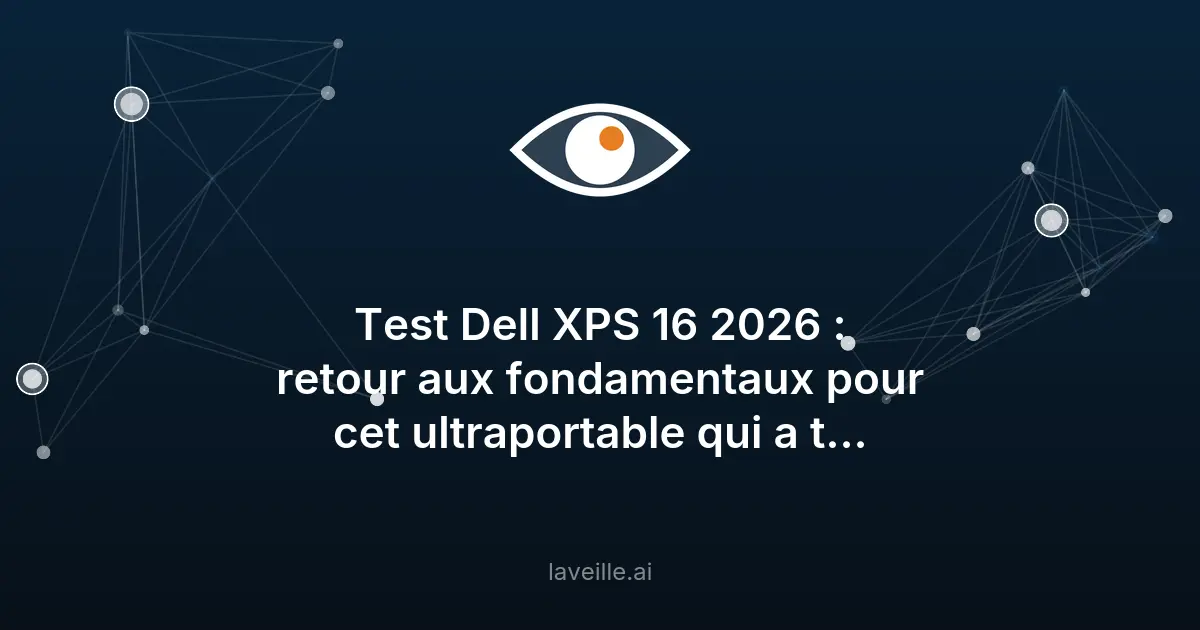 Test Dell XPS 16 2026 : retour aux fondamentaux