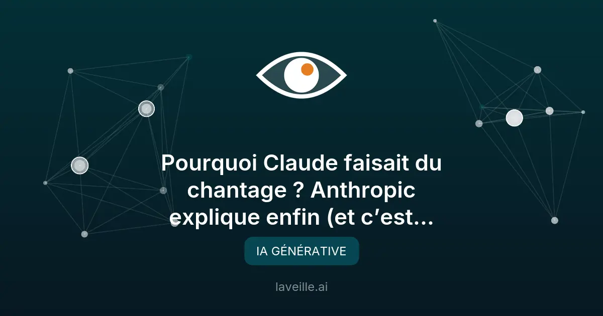 Pourquoi Claude IA faisait du chantage ?