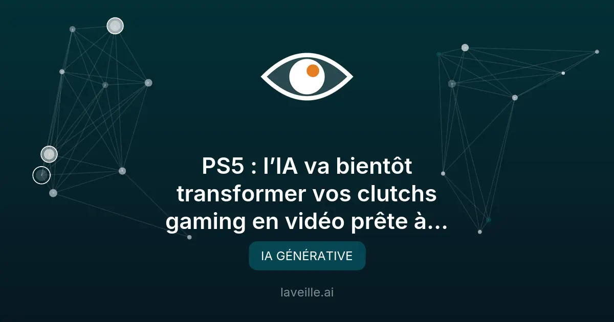 Sony dépose un brevet IA pour générer des clips gaming