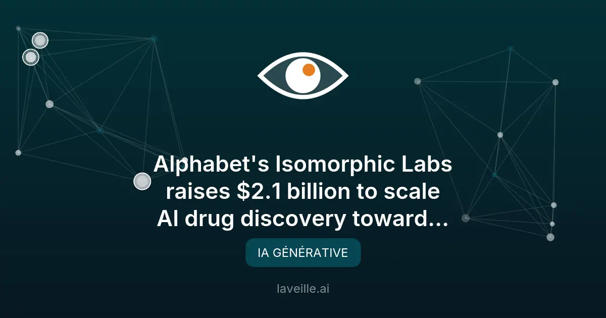 Isomorphic Labs lève 2,1 milliards pour l'IA en découverte de médicaments