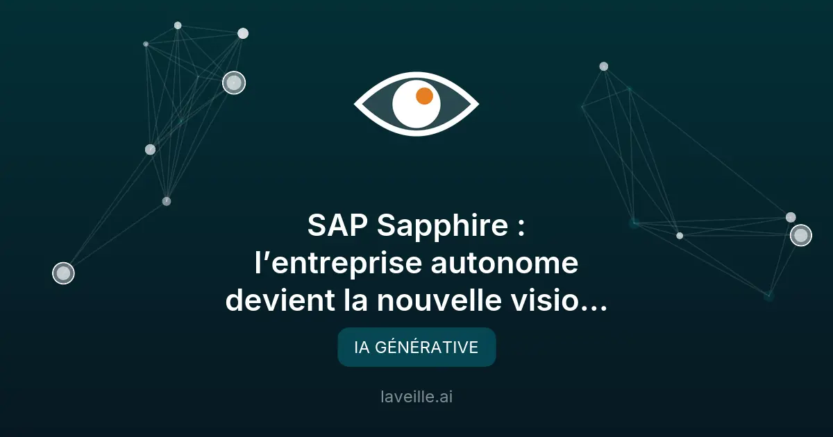 SAP Sapphire 2026 : L'IA autonome au cœur de la stratégie B2B