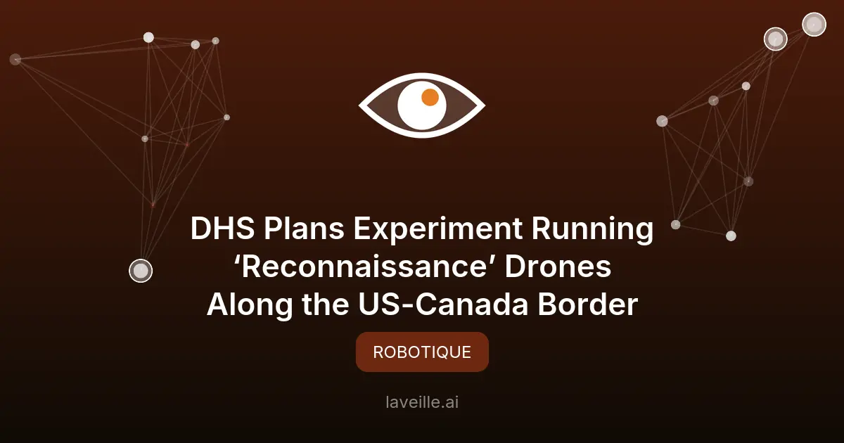 Drones autonomes testés à la frontière US-Canada