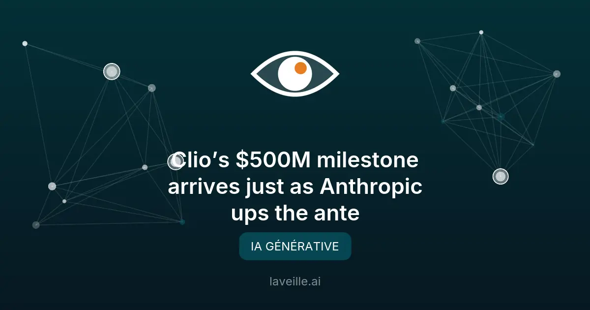 Clio atteint 500M$ grâce à l'IA dans la tech juridique