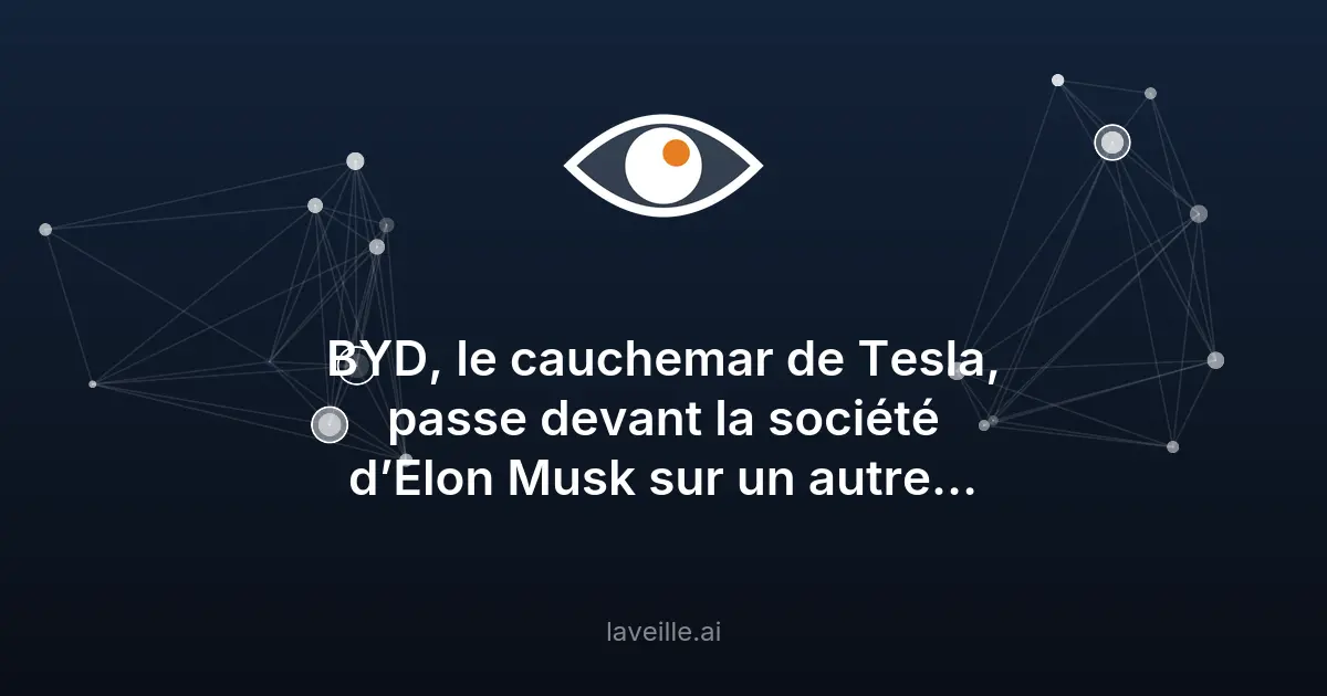 BYD dépasse Tesla dans le stockage d'énergie