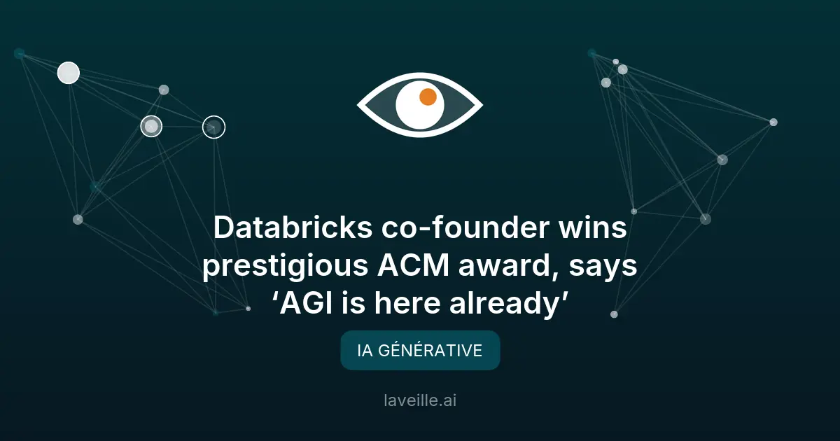 Matei Zaharia : l'AGI est déjà là selon le pionnier de Databricks